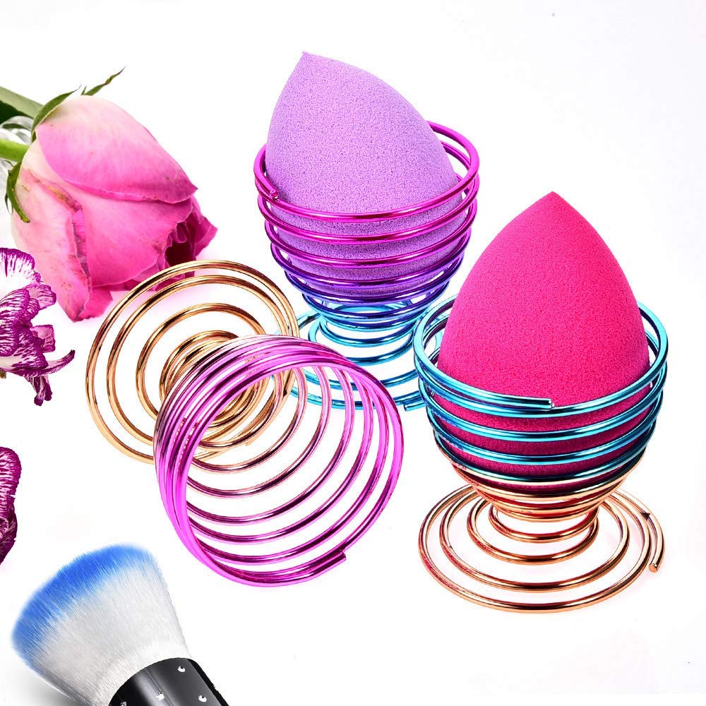 Beauty Schwammhalter Make-up Eier Aufbewahrung Rack Puder Quaste Display Ständer Make-up Schwamm Organizer Make-up Schwamm Trocknen Ständer Silber Kosmetik