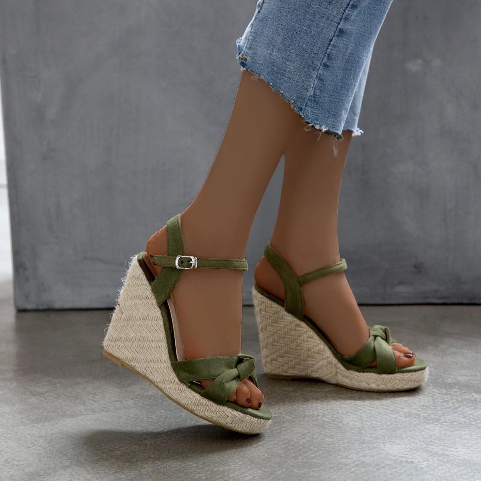 Generico Sandali Trekking Donna Comode Camminata Ortopediche Calde Delle Signore Di Nuovo Disegno Incunea I Modo Dei Scarpe ' Tallone Comodi Eleganti Estive Numero 35 Ciabatte 34 Cinturino