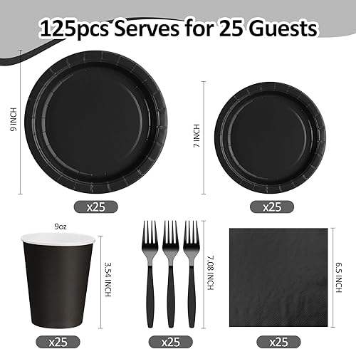 Miniatura 2 de Juego de vajilla de platos de papel de oro rosa, suministros de fiesta de papel dorado con puntos dorados, incluye 50 platos desechables, platos de