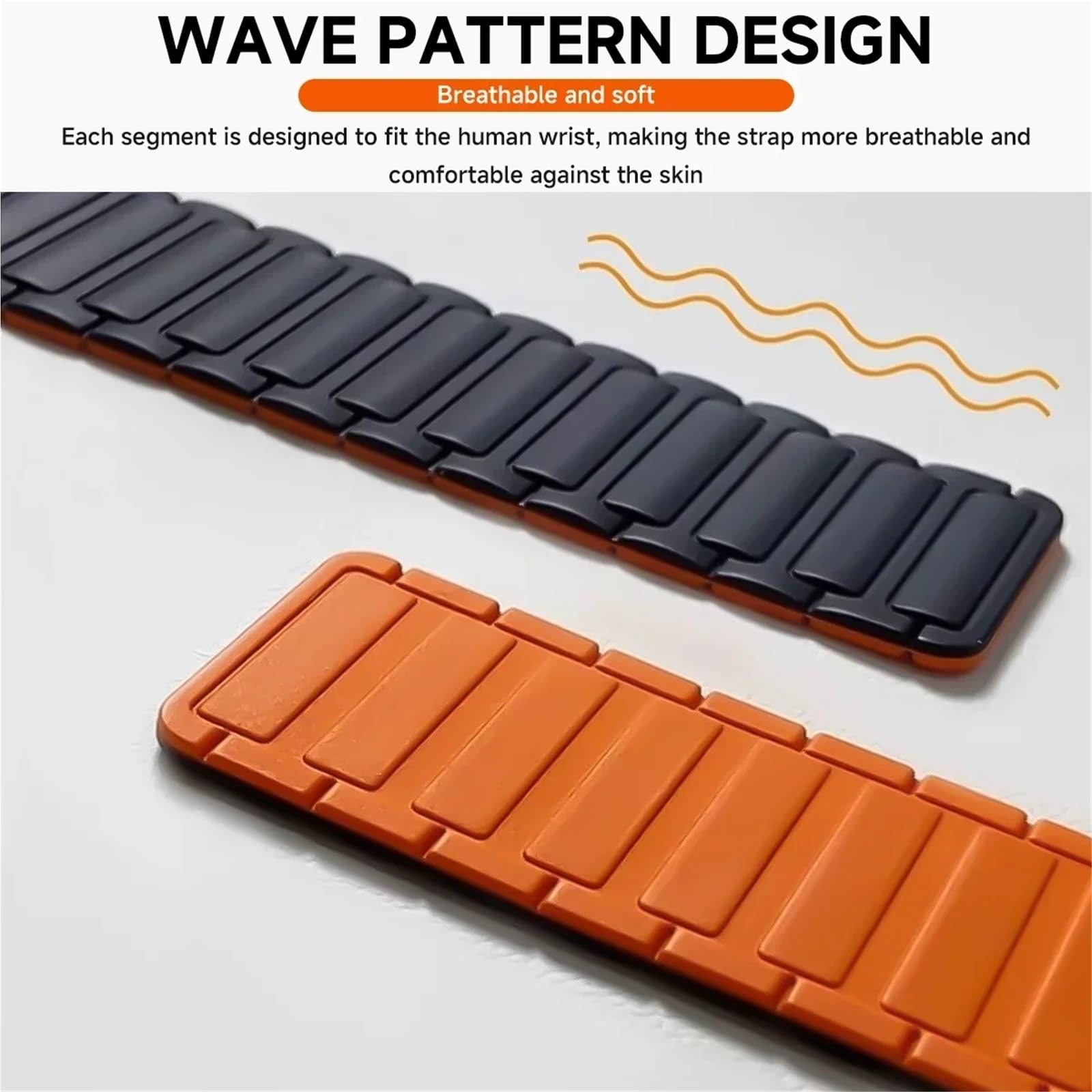 JDIME Cinturino magnetico in silicone per Galaxy Watch 7 Ultra 47mm Bracciale con cinturino ad anello per Galaxy Watch Ultra 47MM Nessun gap cinturino rapido