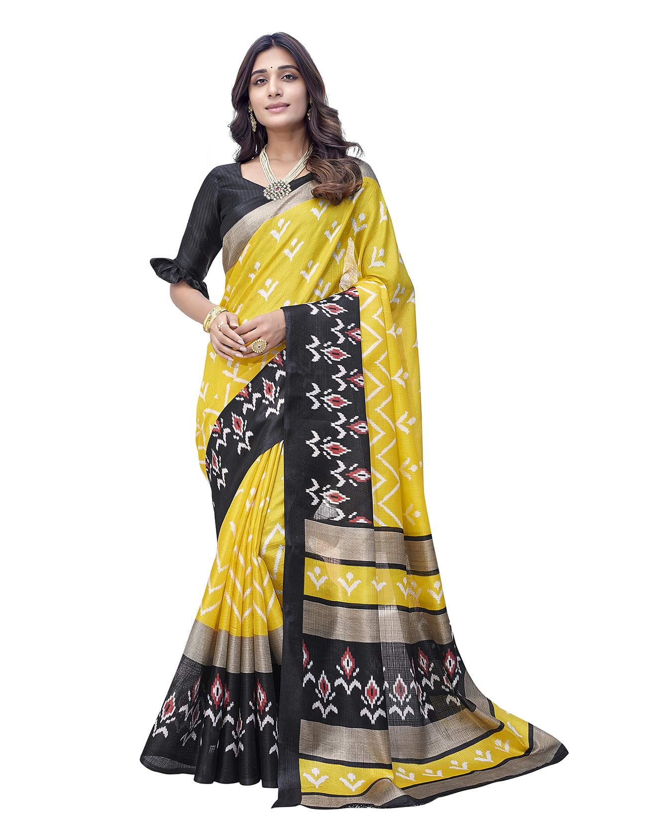 yashika Women's Vibrant Art Silk Yellow Saree with Trendy Print and Blouse Material – Elevate Your Style with This Chic Ensemble! (AZ-YS-P1-PRIYA YELLOW)-picture-38