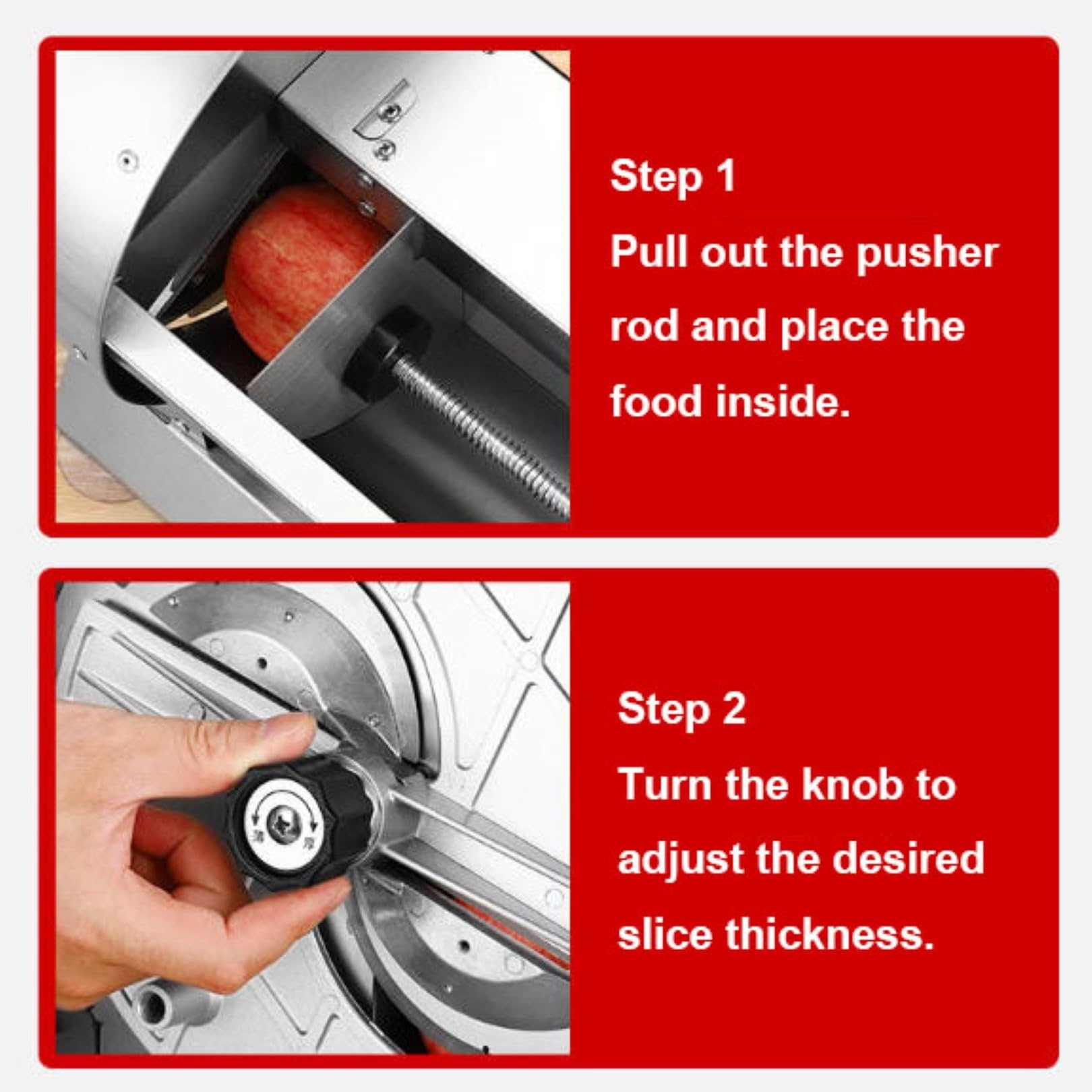 Cortador manual de frutas y verduras, grosor ajustable de 0 a 12 mm, acero inoxidable para limón, patata, tomate, hogar, restaurante