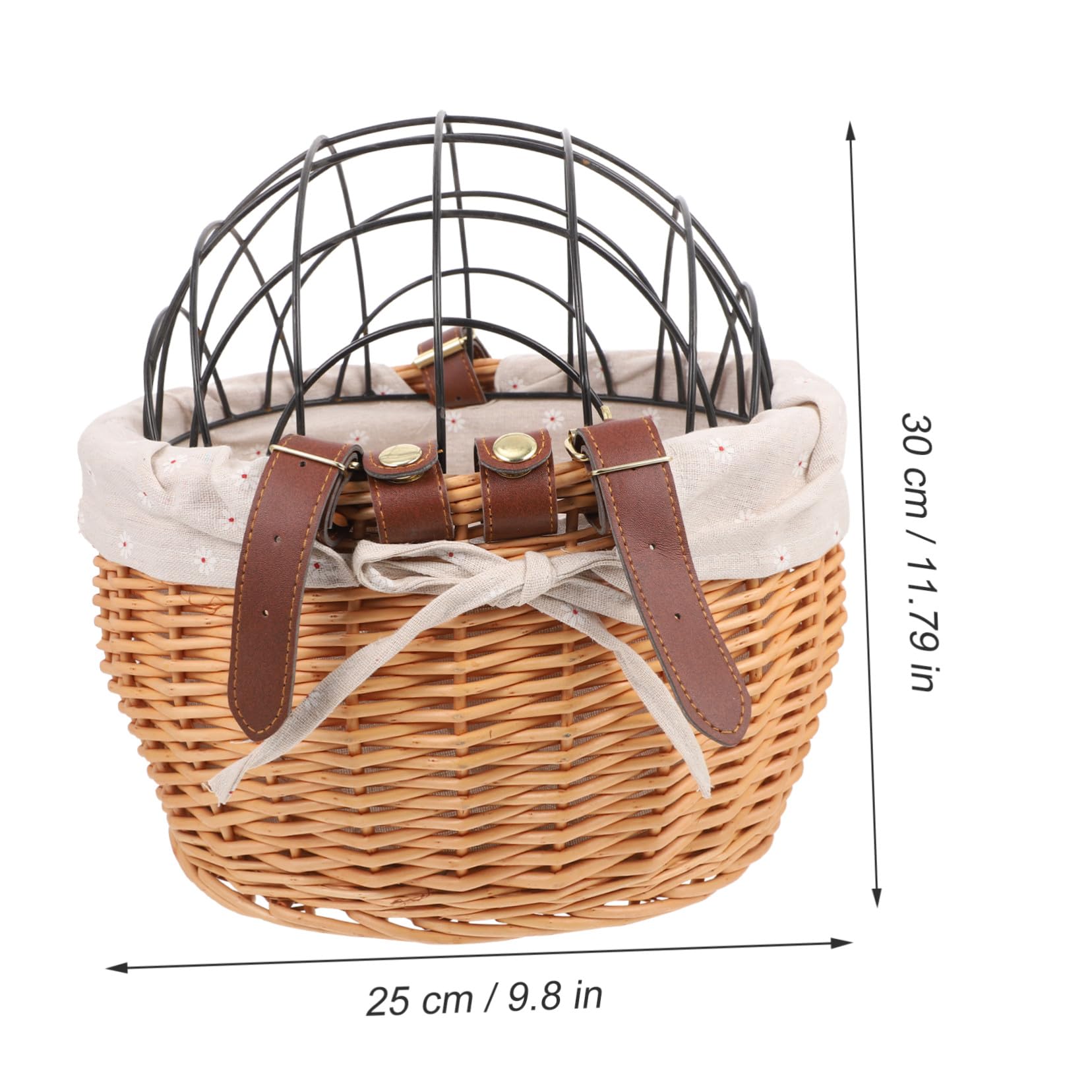 Cesta para Bicicleta con Estructura Metálica Desmontable Resistente Gran Capacidad para Transportar Perros y Gatos con Sistema de Montaje Rápido y Soporte Duradero