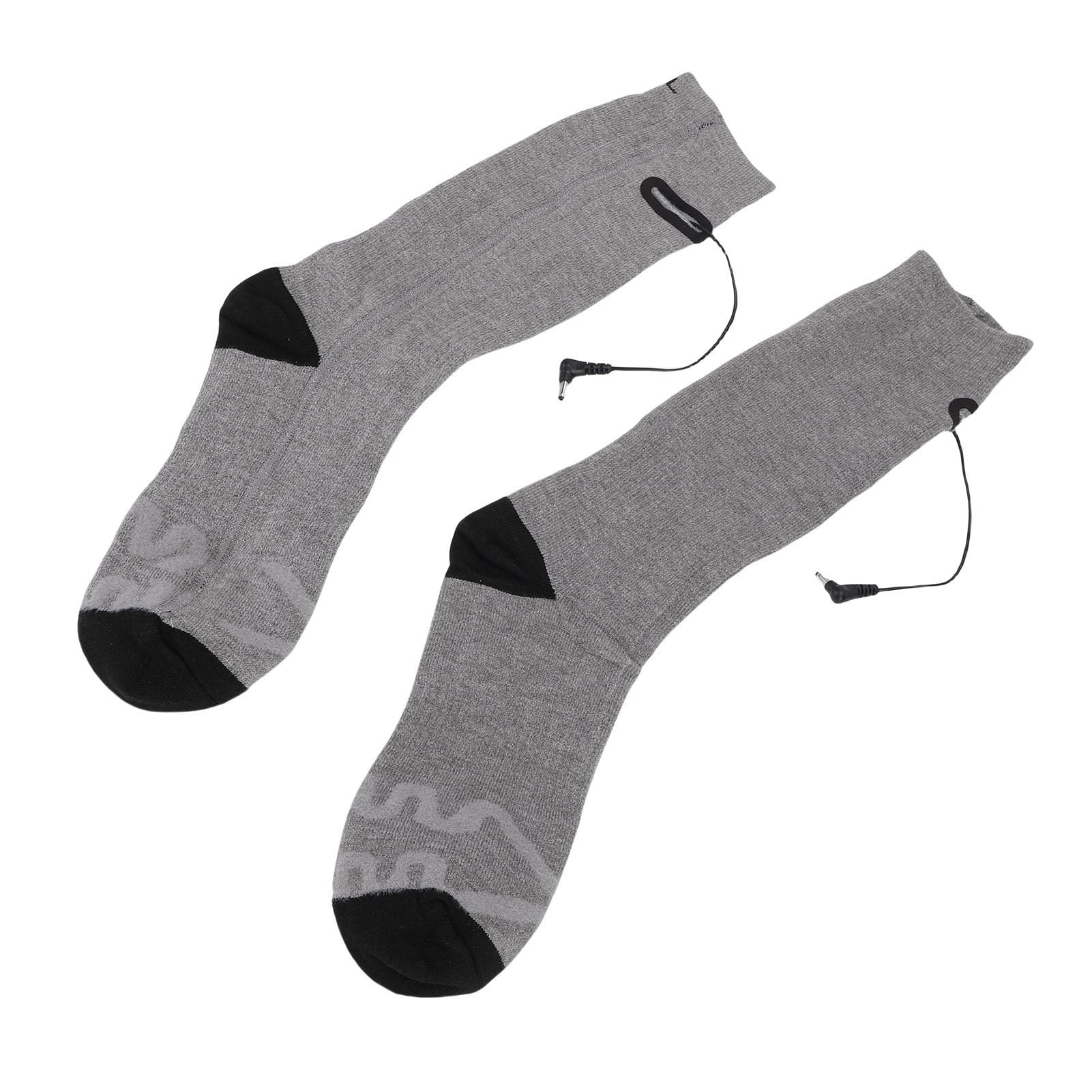 Calcetines Térmicos, Calentadores de Pies Eléctricos Lavables Recargables, Calcetines Térmicos de Invierno con 3 Niveles de Temperatura y 2 Baterías de 4000 MAh, Ideales para Acampar, Pescar,