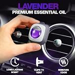 Air Jungles Lavender Scent Car Air Freshener Vent Clips 6 Ct | Last Up to 180 days, Natural Essential Oil, Car Fragrance Accessories for Women and Men, Odor Eliminator, 4 mL Each