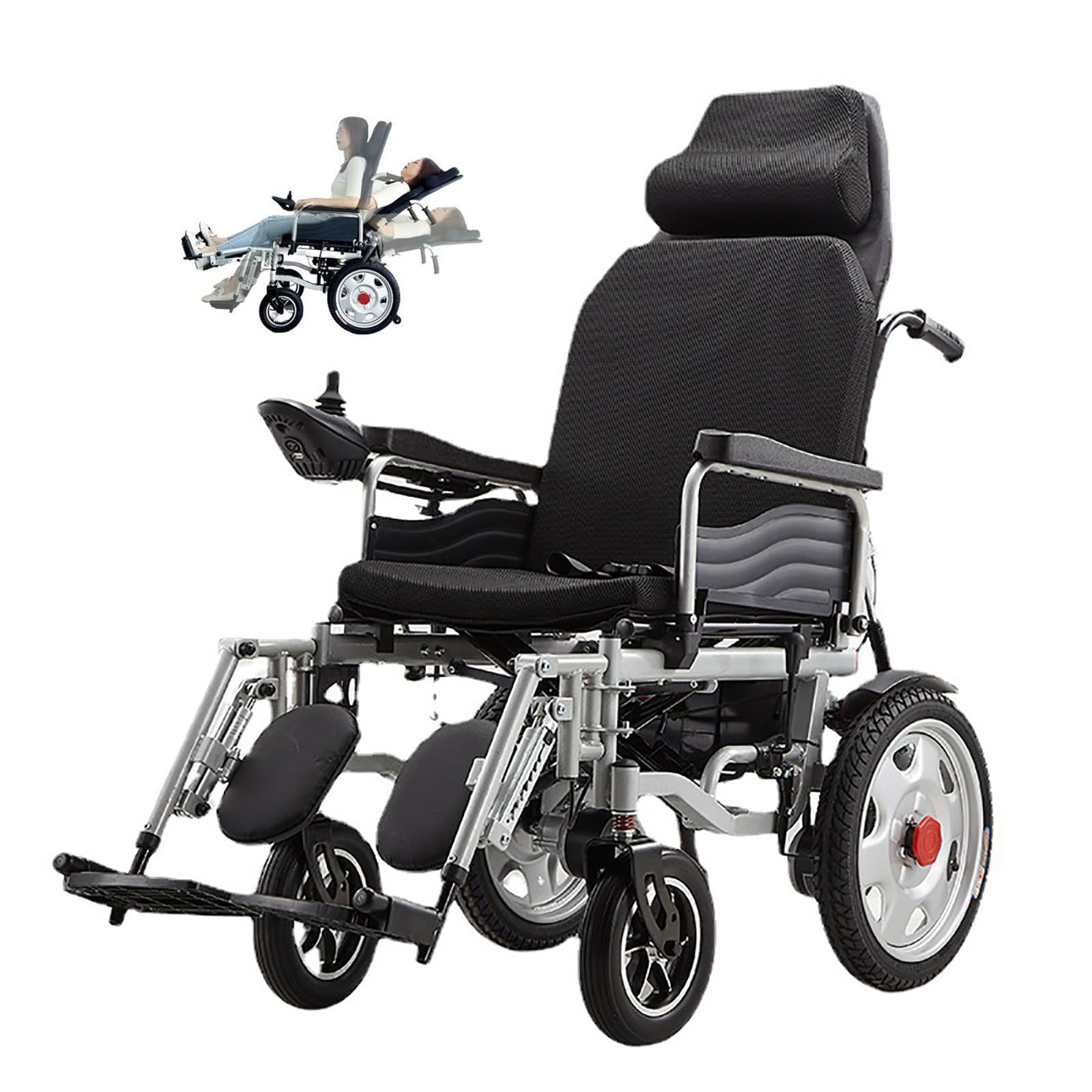 POWET Electric Wheelchair, Foldable Portable Wheelchairs For - View #10