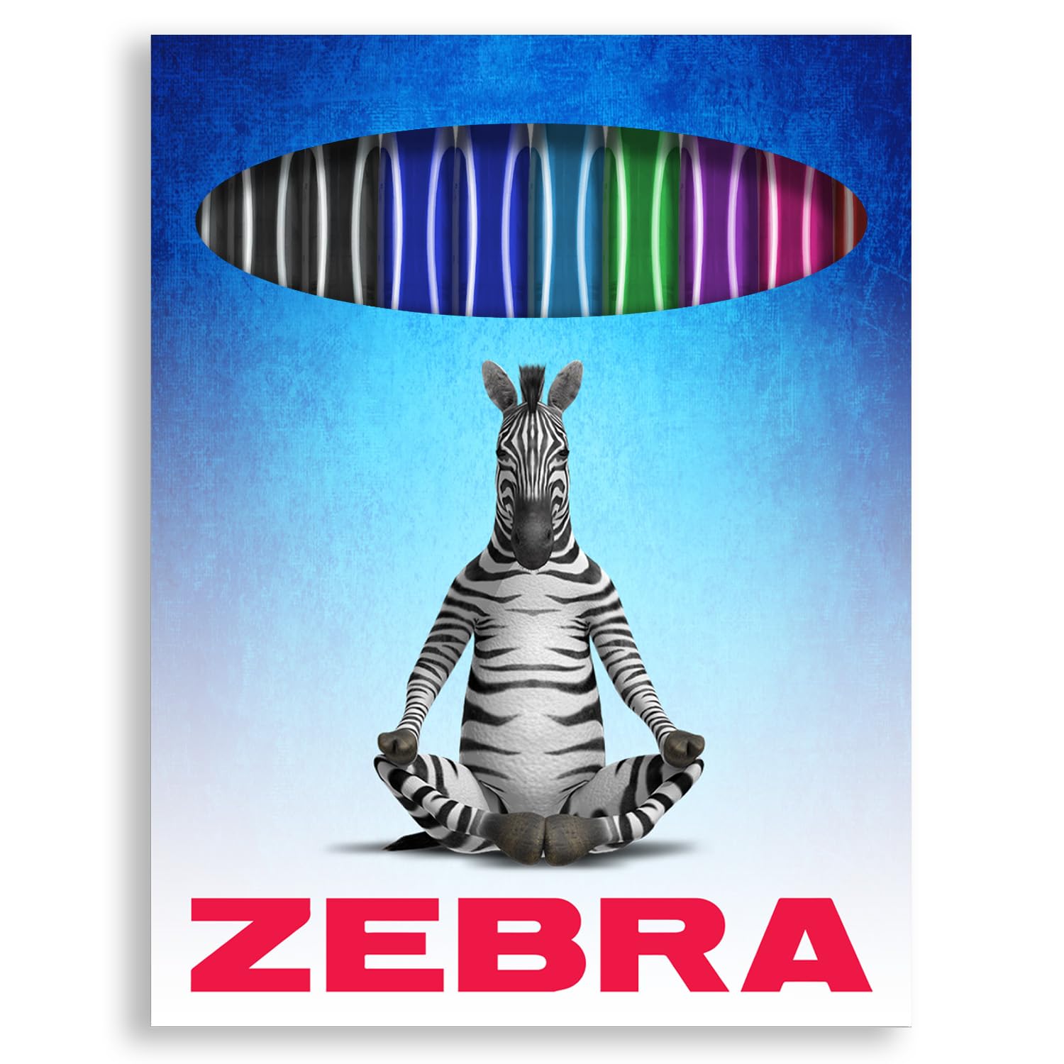 Zebra Fuente, Disposable Fountain Pen, Black, Blue, Red, Green, Violet, Light Blue & Pink Coloured Ink - Image 2