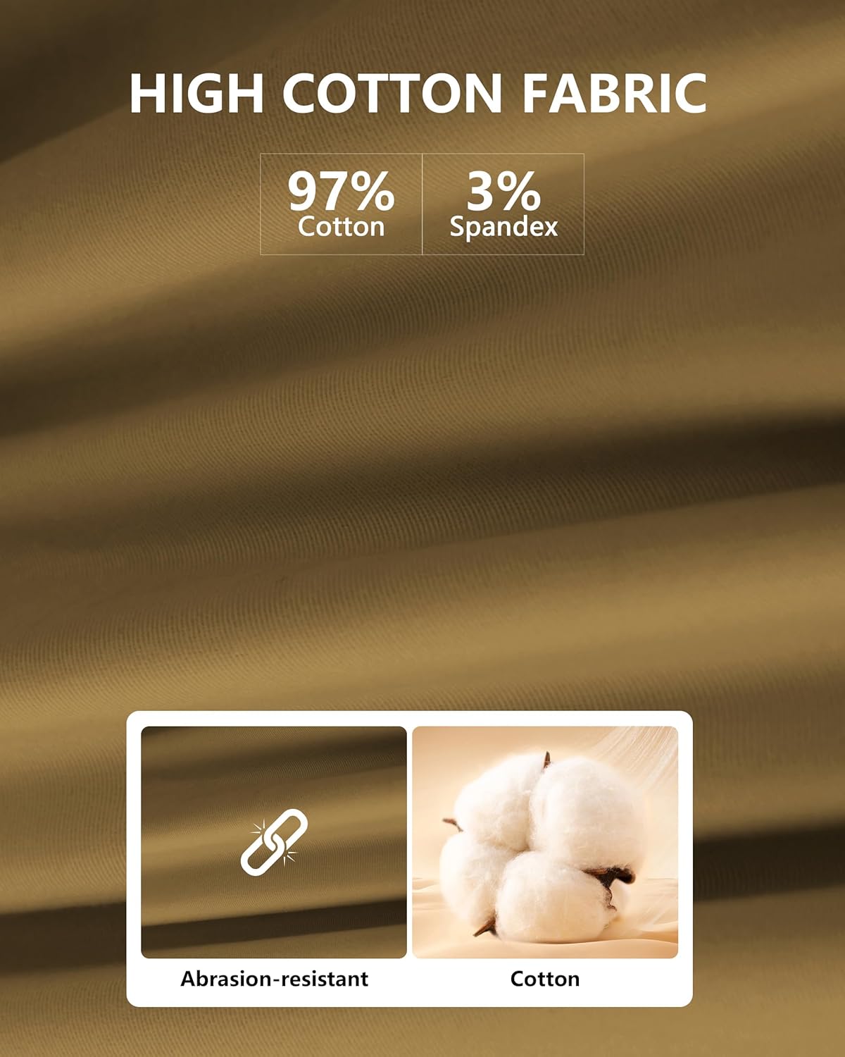 Women's Cotton Cargo Pants High Waist Adjustable Outdoor Hiking Pants with Pockets Stretch Travel Work Casual Pants - Image 3