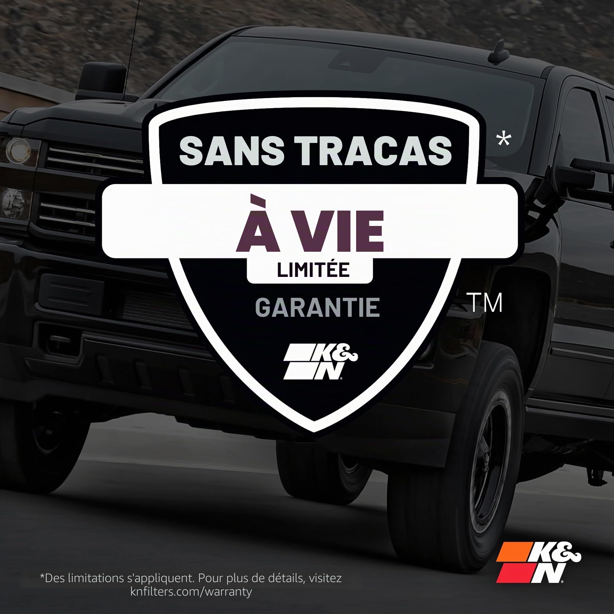 K&N Filtre à air de remplacement compatible avec Landrover Discovery 2.7D, 3.0D, 4.4, LR3 4.0, Range Rover 2.7D, 3.0D, 4.2, 4.4 (33-2333)