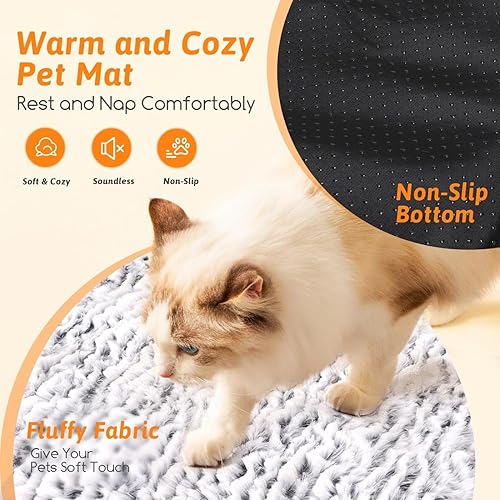 Miniatura 2 de Nobleza Cama Autocalentable para Gatos, Colchoneta Térmica Súper Suave para Cama de Jaula de Perro para Dormir, Almohadilla Lavable Antideslizante