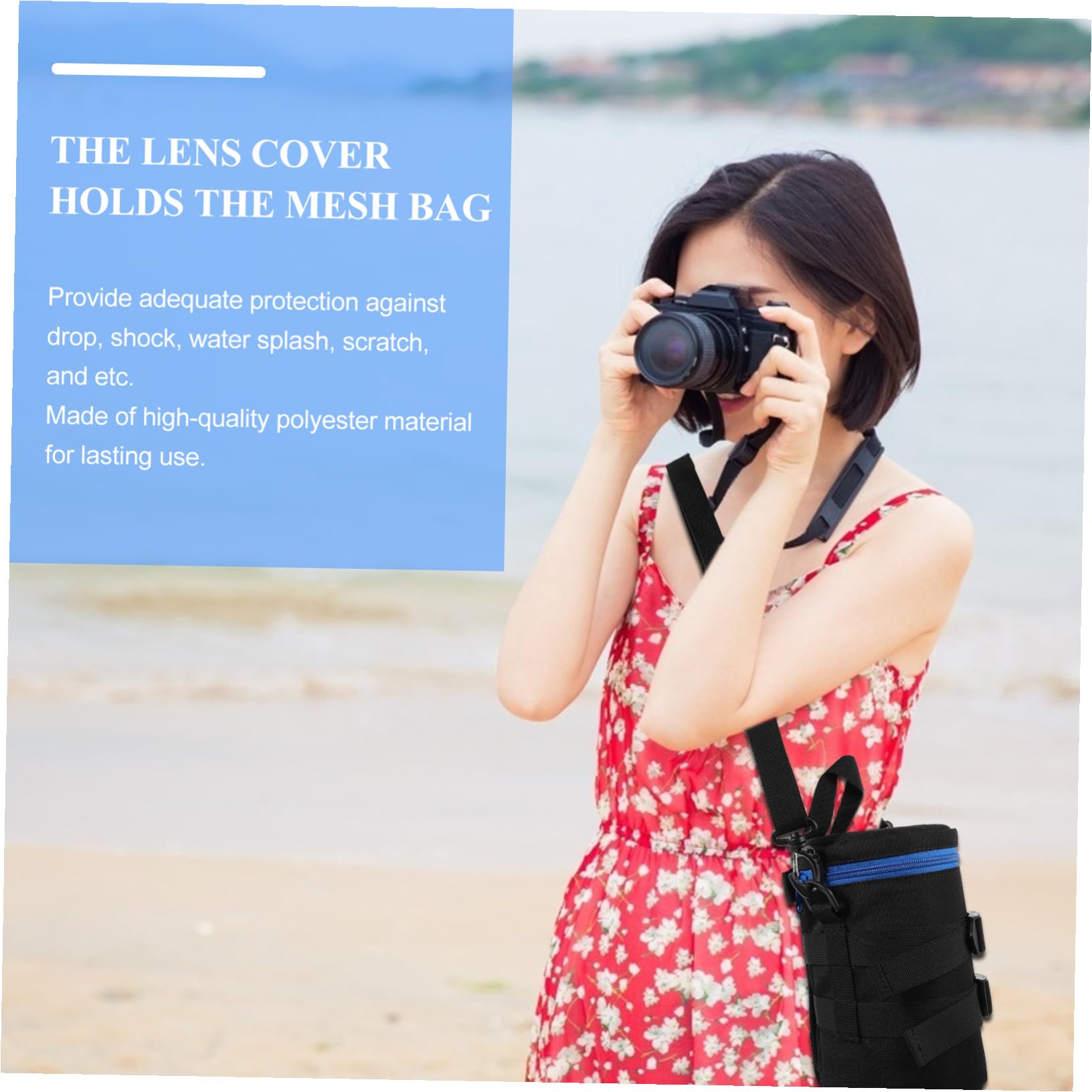 Bolsa Protectora para Lente de Cámara Resistente Golpes y Agua Acolchada y Portátil Estuche Multifuncional para Almacenamiento Seguro de Objetivos Compatible con DSLR Práctico