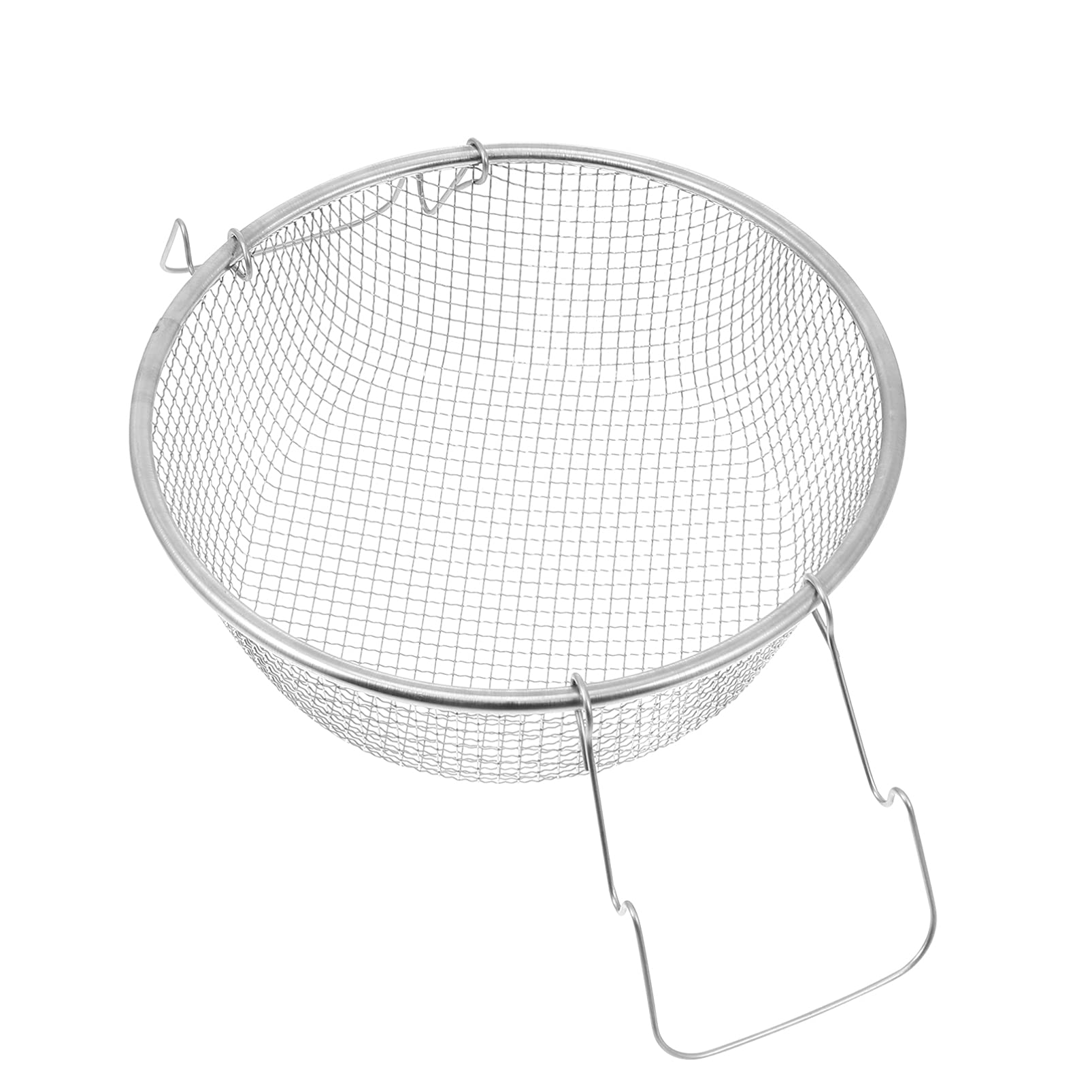 GANAZONO 1Pc stainless steel frying basket Fried Basket chips deep french fry baskets fry baskets holder food frying basket food presentation strainer Cooking fried fish kitchen supplies