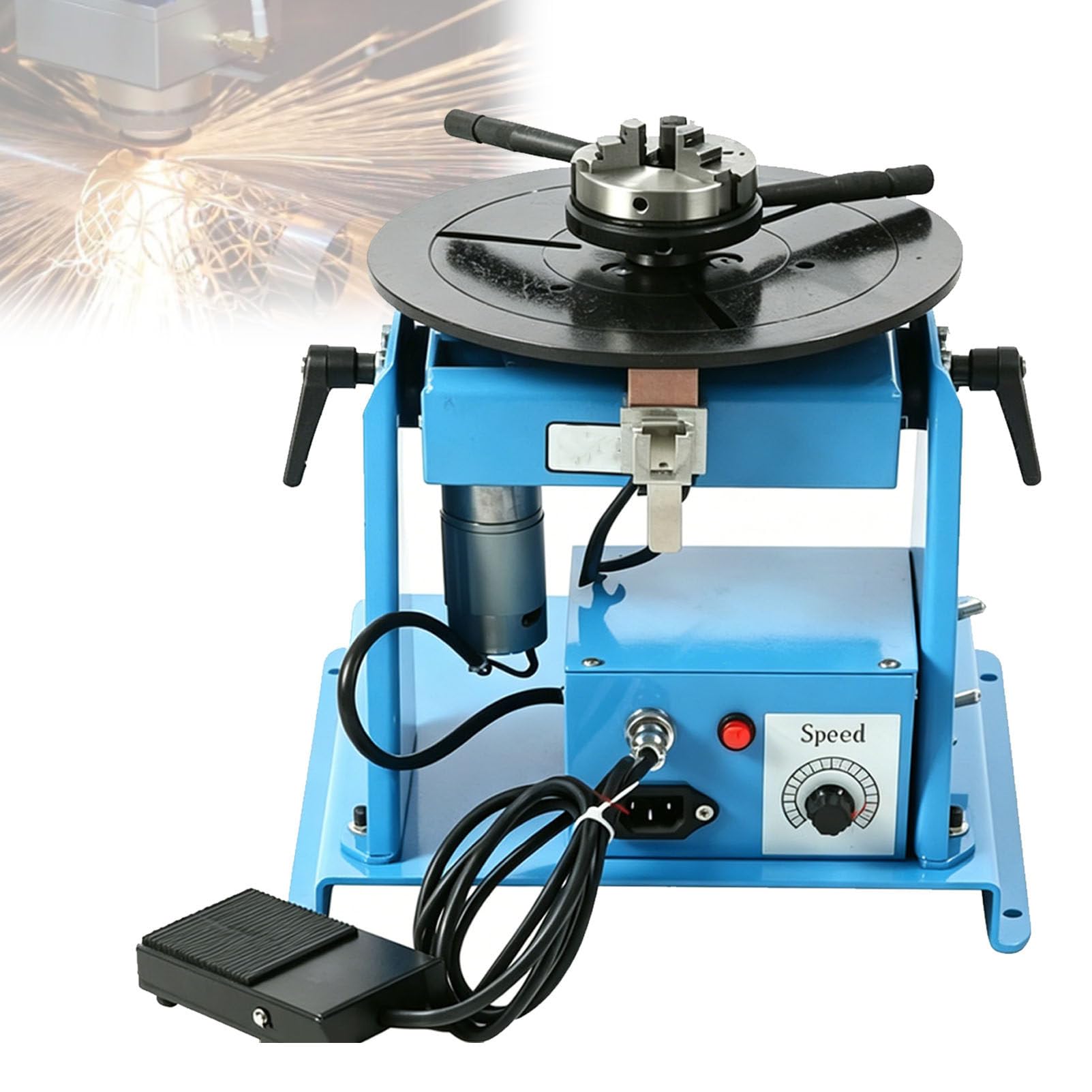 10-kg-Schweißpositionier-Drehtisch, Schweißpositionier-Drehtisch Mit Einem Drehwinkel Von 0 Bis 90°, 180-mm-Schweißdrehtisch Für Rundschweißen 80mmchuck