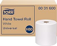 Vista 14 de Tork Rollo de toalla de mano de papel blanco H80, universal, 100% fibra reciclada, 6 rollos x 800 pies, 8031900