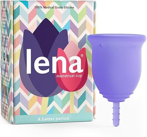 Lena Copa menstrual – FDA Registered – Pequeñas – Normal Flujo – Rosa – Un Mejor período, No Model, L, Púrpura, 1 Gris (Large Gray)