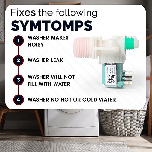 Miniatura 4 de DC97-15459H Conjunto de válvula de entrada de agua compatible con arandelas Sam-sung - Repalces 3276197, AP5623056, PS4220861, EAP4220861