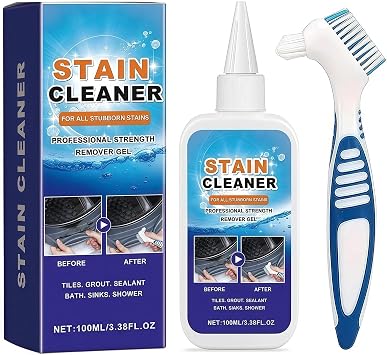 Mold Remover Gel & Spray, Washing Machine Mould Remover, Deep Clean Stain Removers for Grout, Tile, Refrigerator, Windows, Bathroom, Kitchen Sink