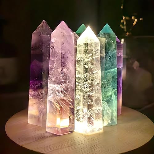 Miniatura 8 de Crystal Towers - Varitas hexagonales de punta de cristal curativa, obelisco, reiki, equilibrio de energía, terapia de meditación de chakras, regalo