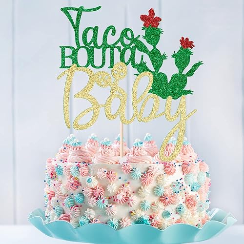 Miniatura 7 de Taco Bout A Baby Cake Topper, decoración de pastel de cactus, decoración de fiesta mexicana, suministros de decoración de fiesta de baby shower