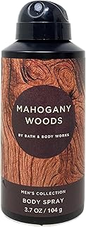 Bath & Body Work Mahogany Woods Body Spray 1pack, 3.7 oz / 104g Body Spray, Men's collection