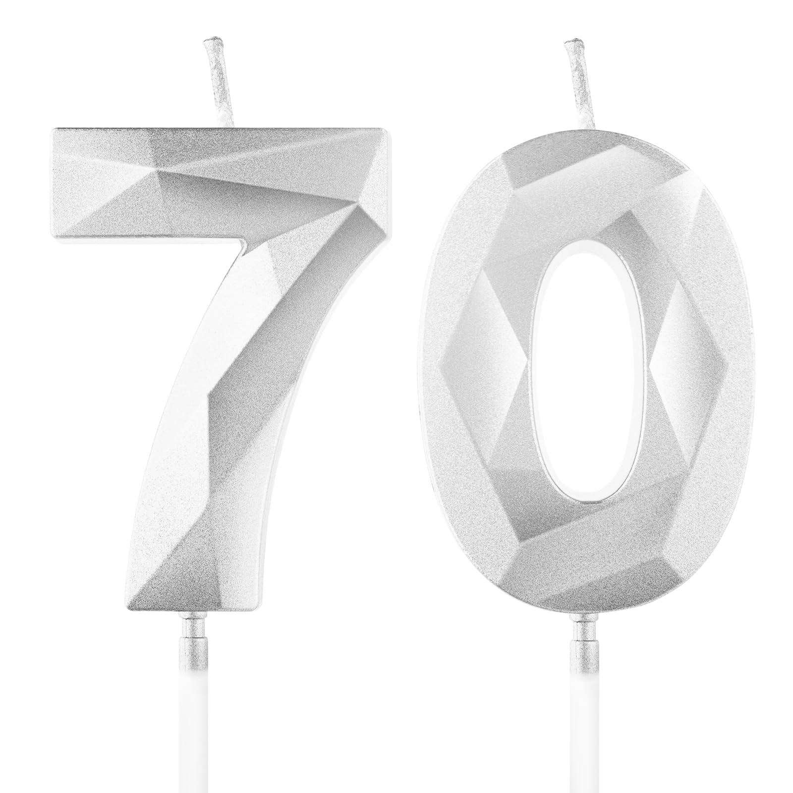 Yiran 50th Birthday Candles, Gold Number 50 Happy Birthday Candles, Cake Topper Decorations for Birthday Party, Wedding Anniversary Celebration Supply — view 164
