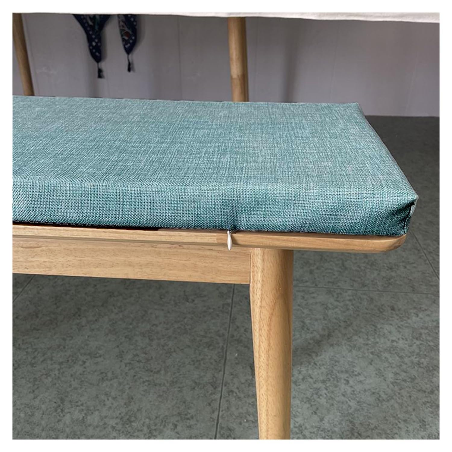 ELYSYSRL Bench Cushion Outdoor 120cm/150cm/100cm x 40cm, Seat Cushions for Indoor Furniture Non-Slip Washable Bench Cushions Cover, 45D High-Resilience Upholstery Foam Cushion(Green,150x40cm/59x16in)
