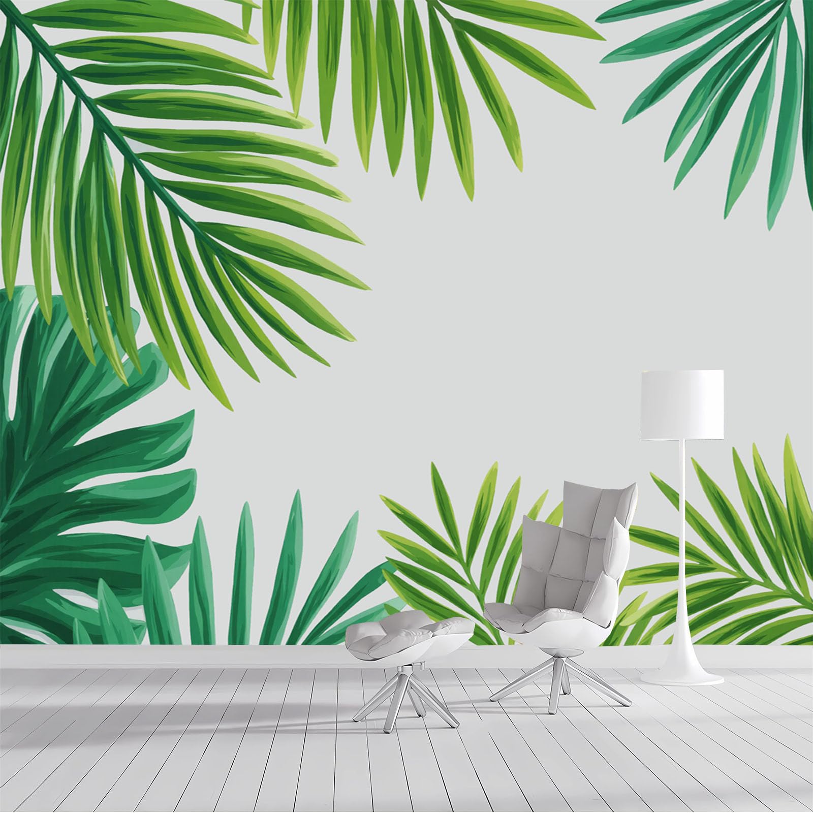 Papier Peint Plantes Tropicales Salon et Chambre Décoration Murale 3D