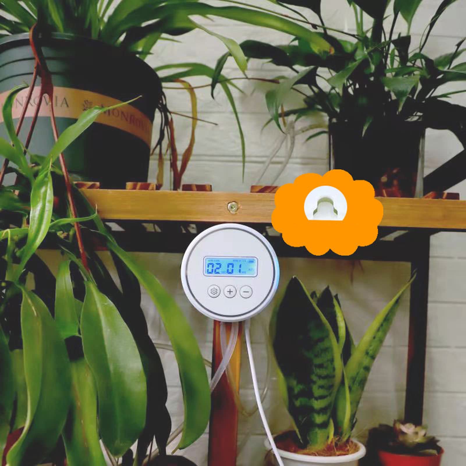 di Irrigazione Automatica, di Irrigazione a Goccia da 6,4 V Dispositivo di Irrigazione Automatica per Piante d'Appartamento Irrigatore per 20 Piante in Vaso