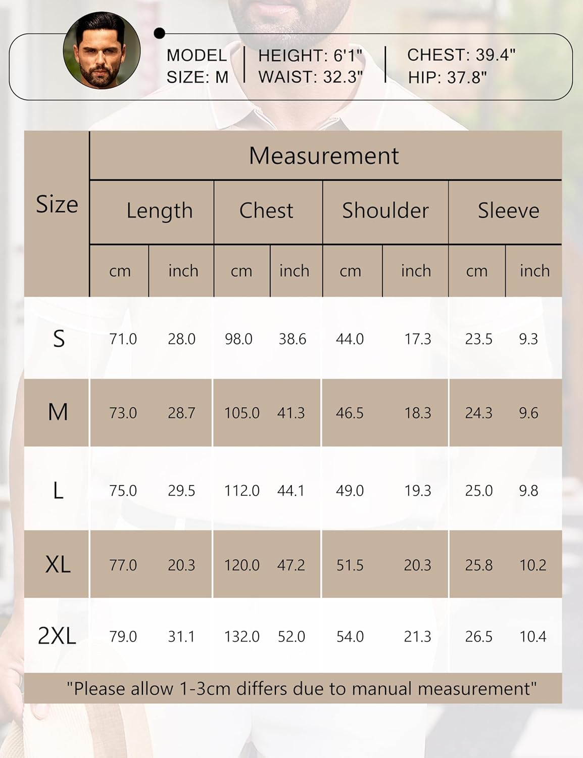 Cotrasen Mens Zipper Polo Shirts Short Sleeve Dual Tipped Collar Golf Shirts Fashion Textured Slim Fit T-Shirts - Image 7