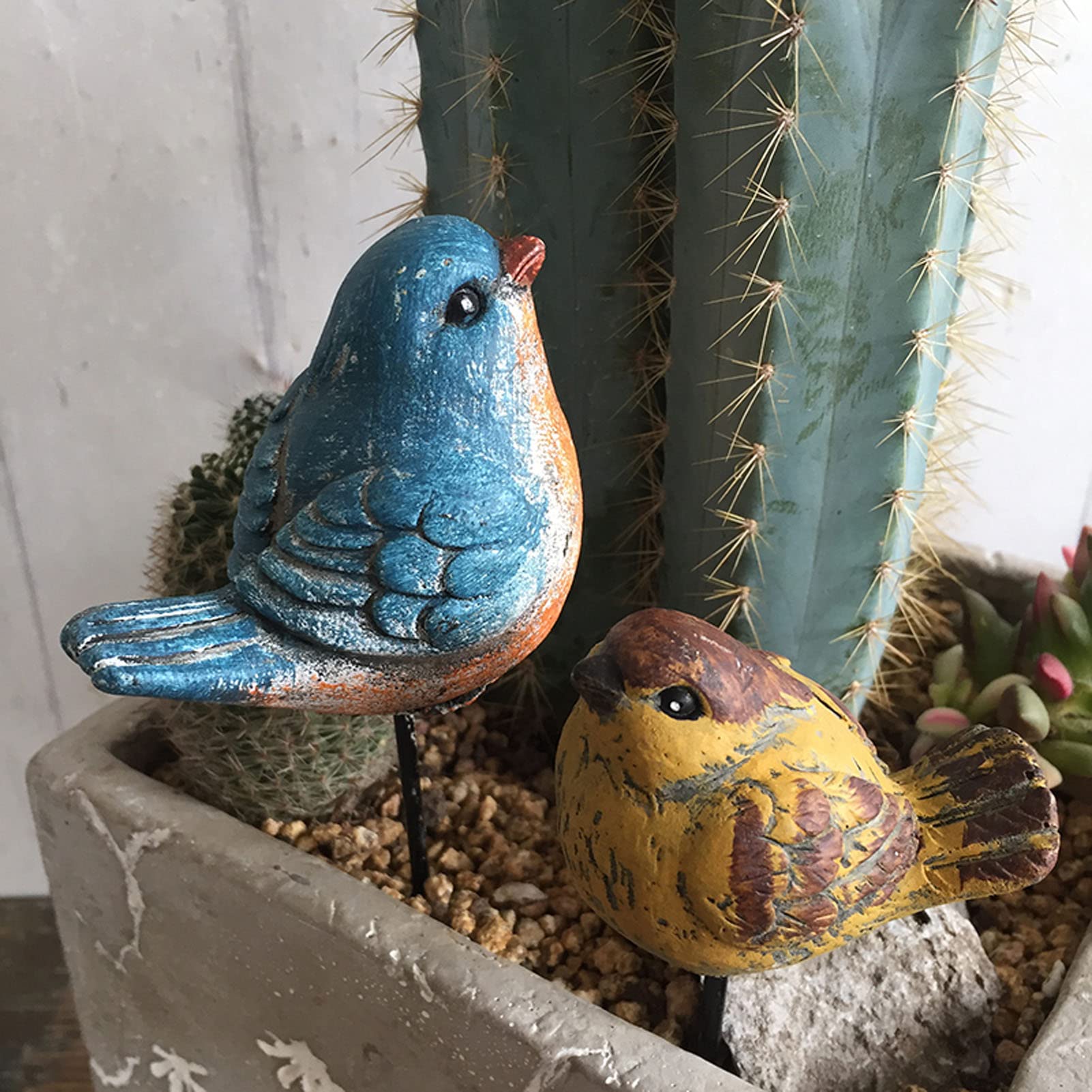 鳥の置物 Amazon.co.jp: ORZKEY 鳥の像 - セメント製ロビン鳥の置物