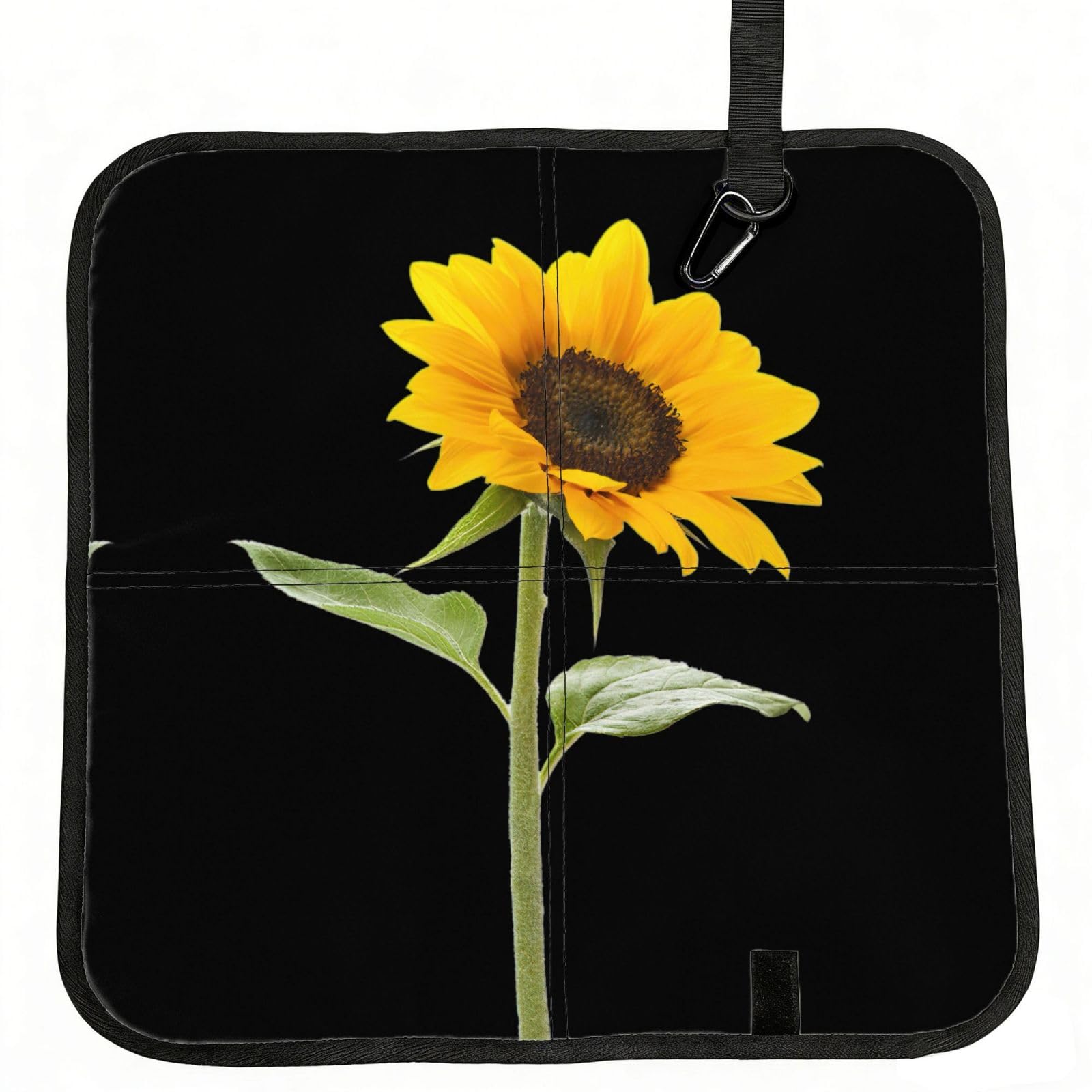 SDEGTHO Bloom Sunflower Printed Foldable Seat Pad with Closure, Lightweight Cushion for Airplane Travel Camping