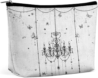 Wireframe Chandelier PU Makeup Bag, Portable Travel Cosmetic Bag, Large Capacity Handbag for Women