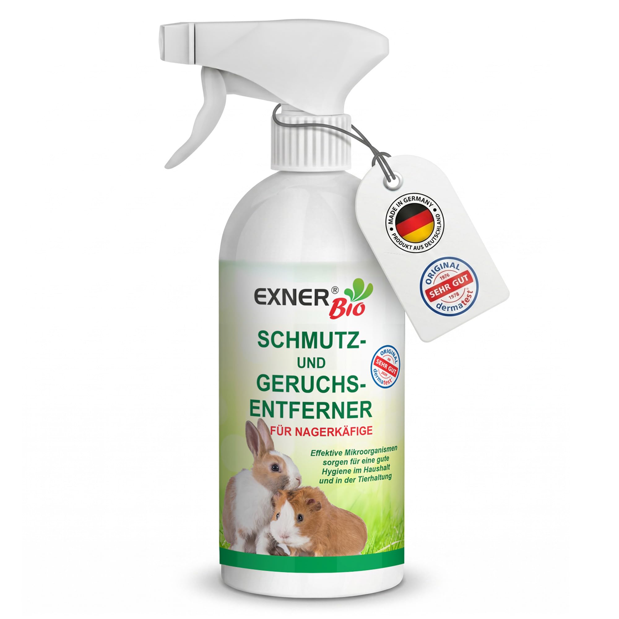 Anti-odeur et saleté pour cages de rongeurs, avec micro-organismes contre les selles, l'urine et les odeurs des animaux domestiques, 100 % naturel et délicat, vaporisateur de 500 ml