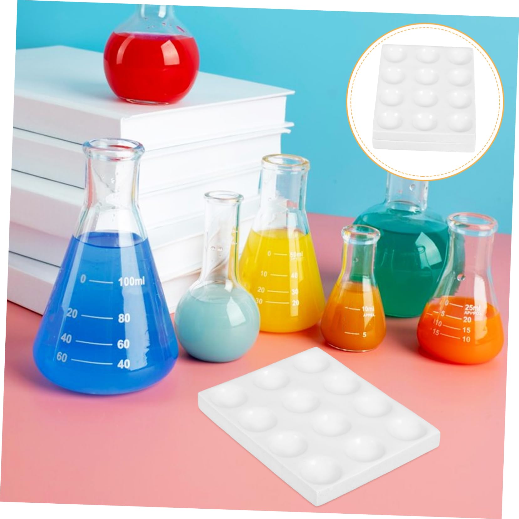 5stücke Keramische Reaktionsplatte Mit Löchern Vielseitiges Laborinstrument Für Chemische Experimente Abriebfestes Porzellan Geeignet Für Verschiedene Anwendungen Im Labor