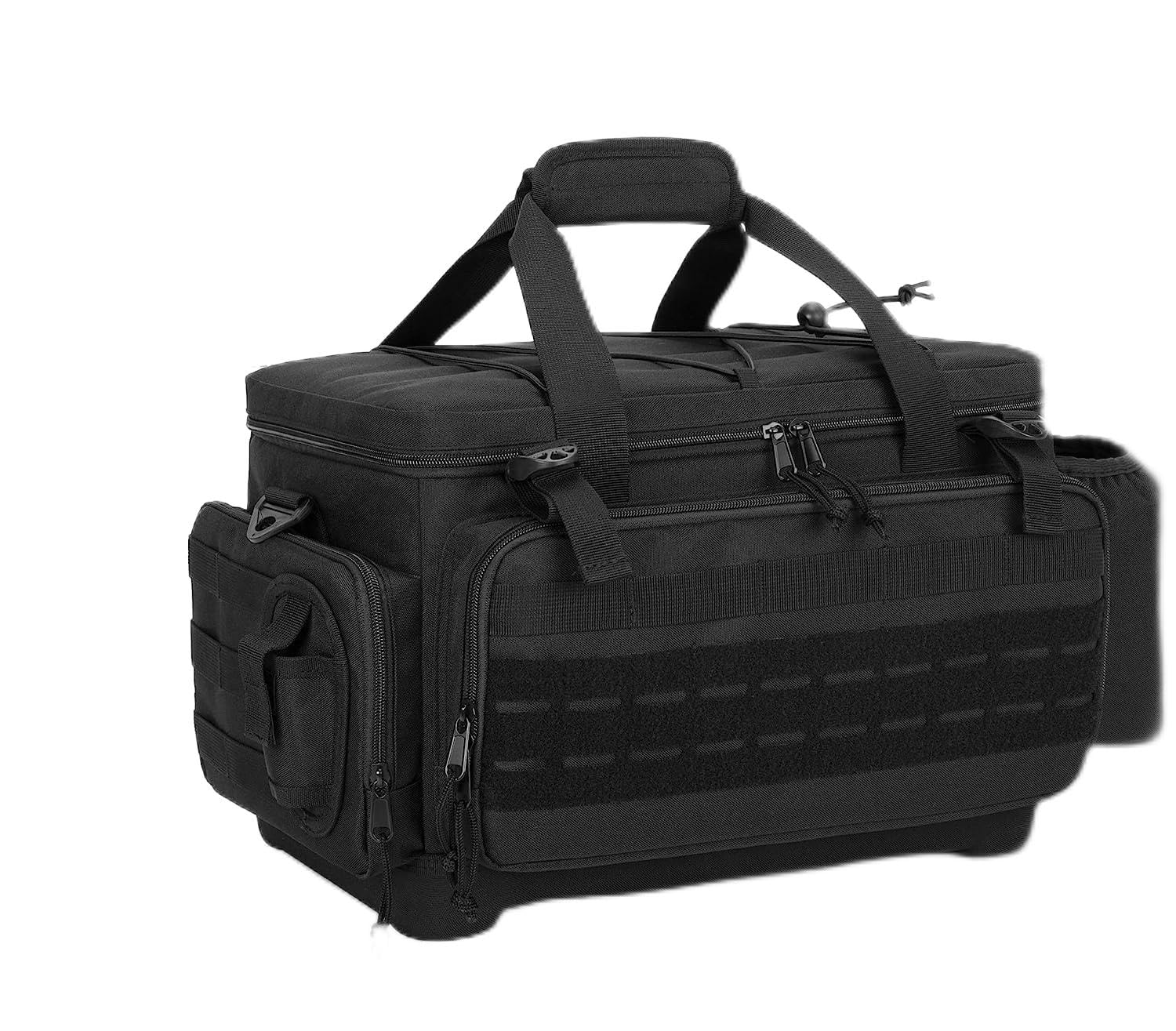 GOBUROS Waterproof Fishing Tackle Bag with Waterproof EVA Bottom, Soft Tackle Box Storage Bag with Rod Holder, Pliers Storage for Fishing (Only Bag)