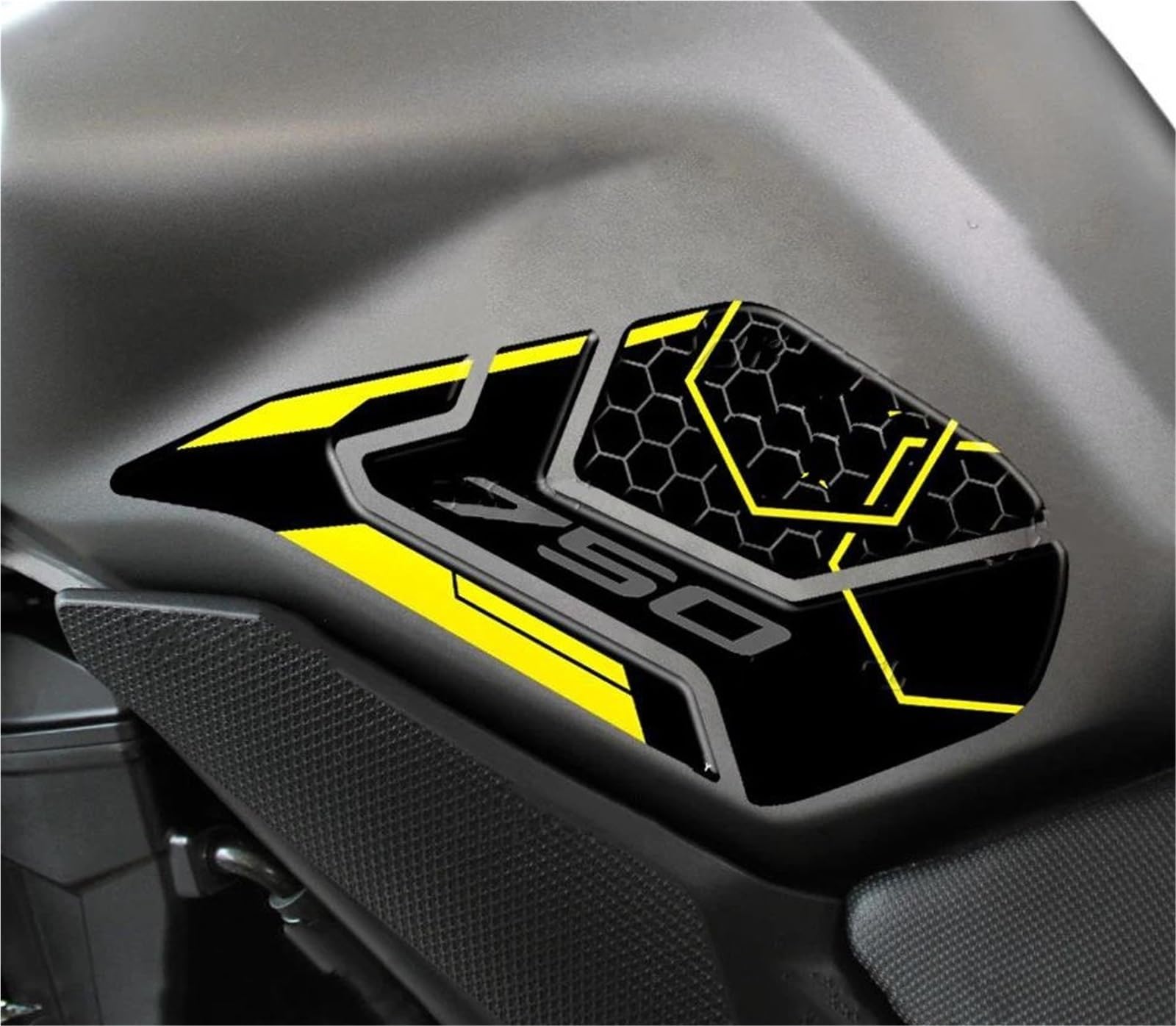 Adesivo per Serbatoio Carburante Adesivo per Serbatoio Moto per per Hornet 750 per Hornet CB 750 CB750 2023 2024 Kit di Adesivi Protettivi per Serbatoio Carburante in Resina(Nero,X-1)