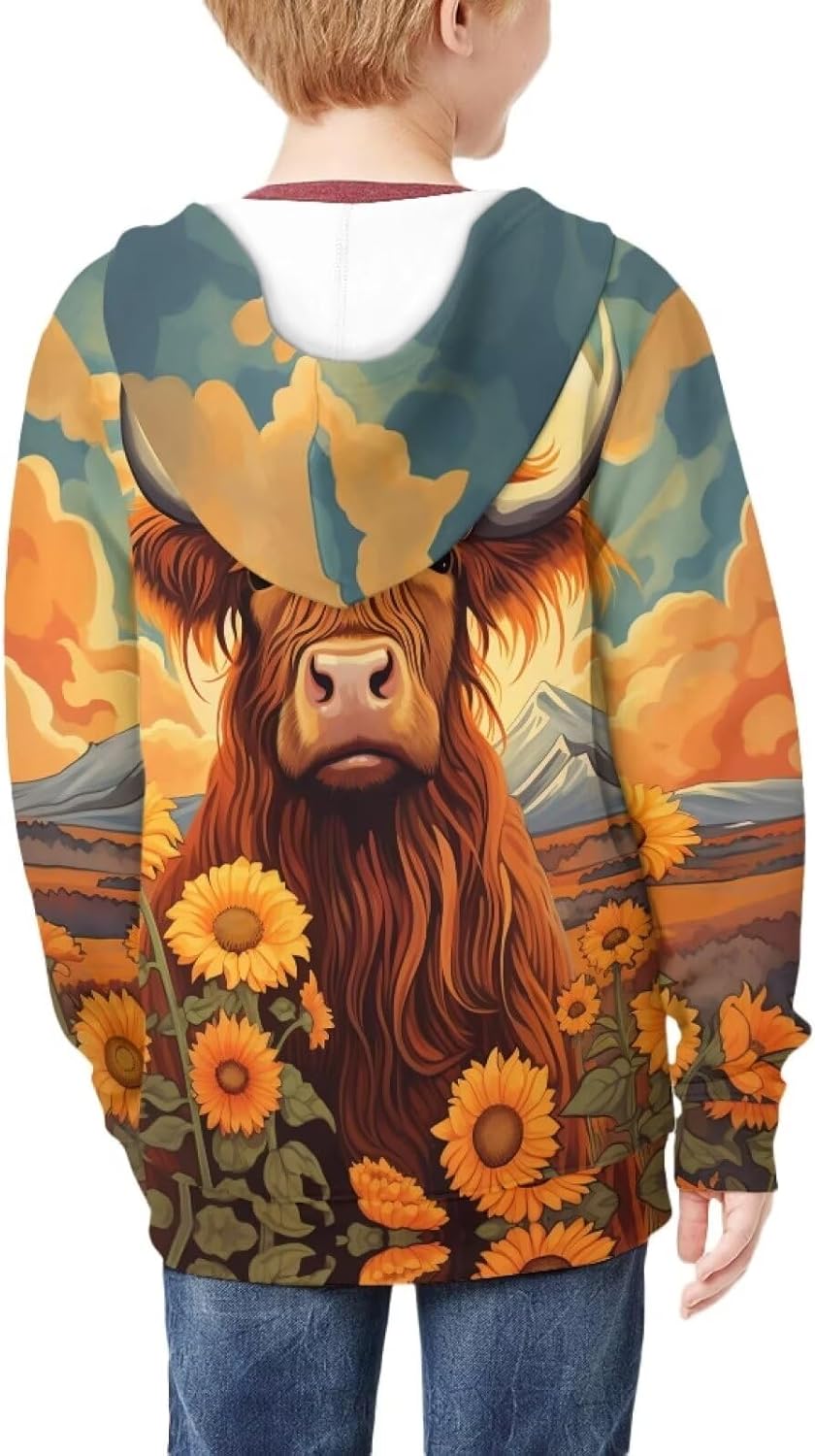 Kids Zip Up Hoodie Fashion Sweatshirt for Girls Boys Size 6-16 Years Old - Image 4