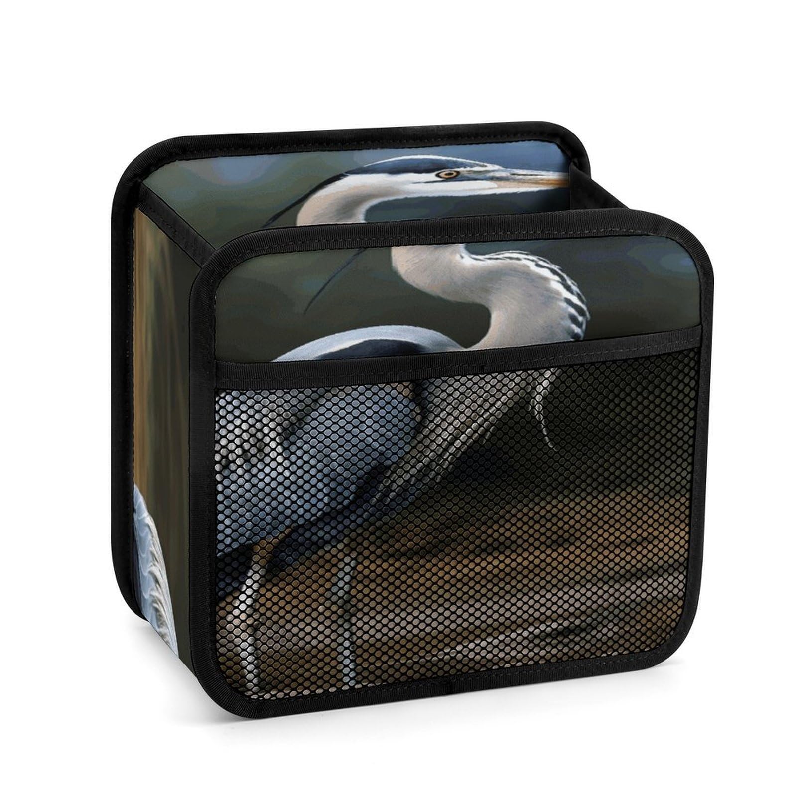FekiLoot Heron Backseat Car Organizer - Premium PU Leather Hanging Car Seat Organizer with Storage Mesh Pockets, Large Capacity Car Backseat Organizer Travel Accessories