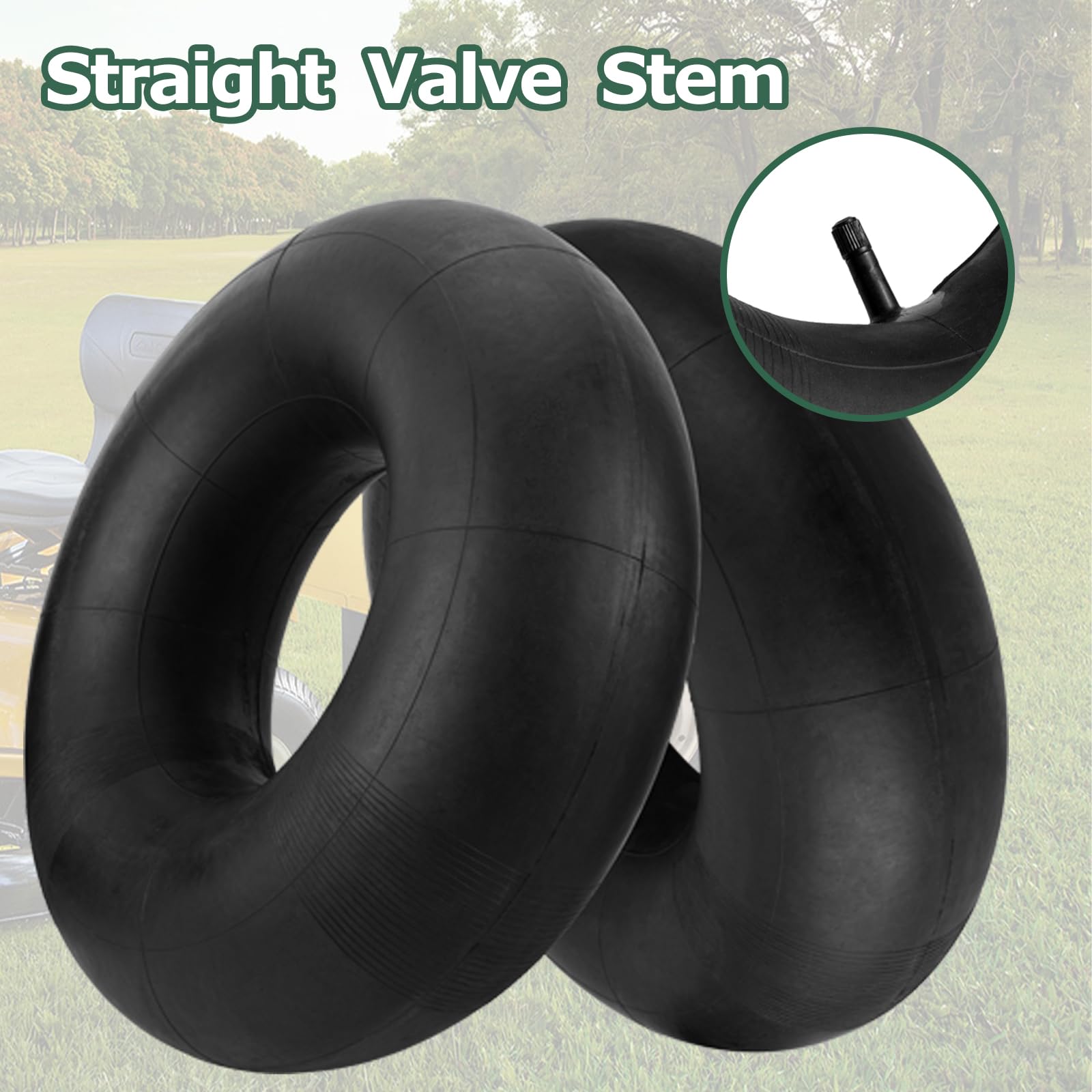 NONMON 18x8.50-8/18x9.50-8 Schlauch Reifen, 2 Stück Innenschläuche Luftschlauch Kleinreifen mit gerades Ventil Ersatz Rohr für Rasenmäher Rasentraktor Aufsitzmäher Go-Kart ATV Golfwagen