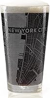 Vista 40 de ALBUQUERQUE NEW MEXICO Engraved City Street Map Beer Pint Glass Perfect Drinking Gift Idea & Unique Decor!
