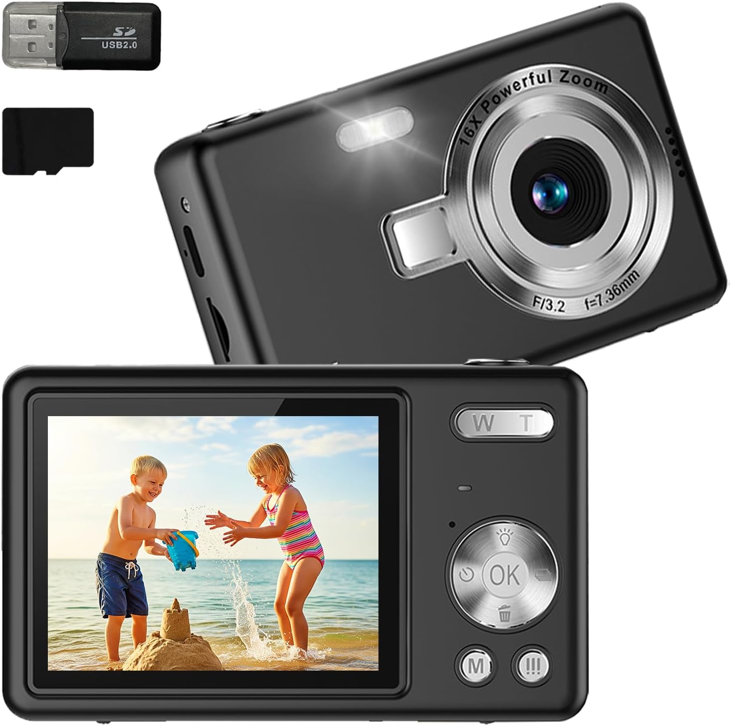 Digital Camera 44MP 1080P Vlogging Camera for beginners
