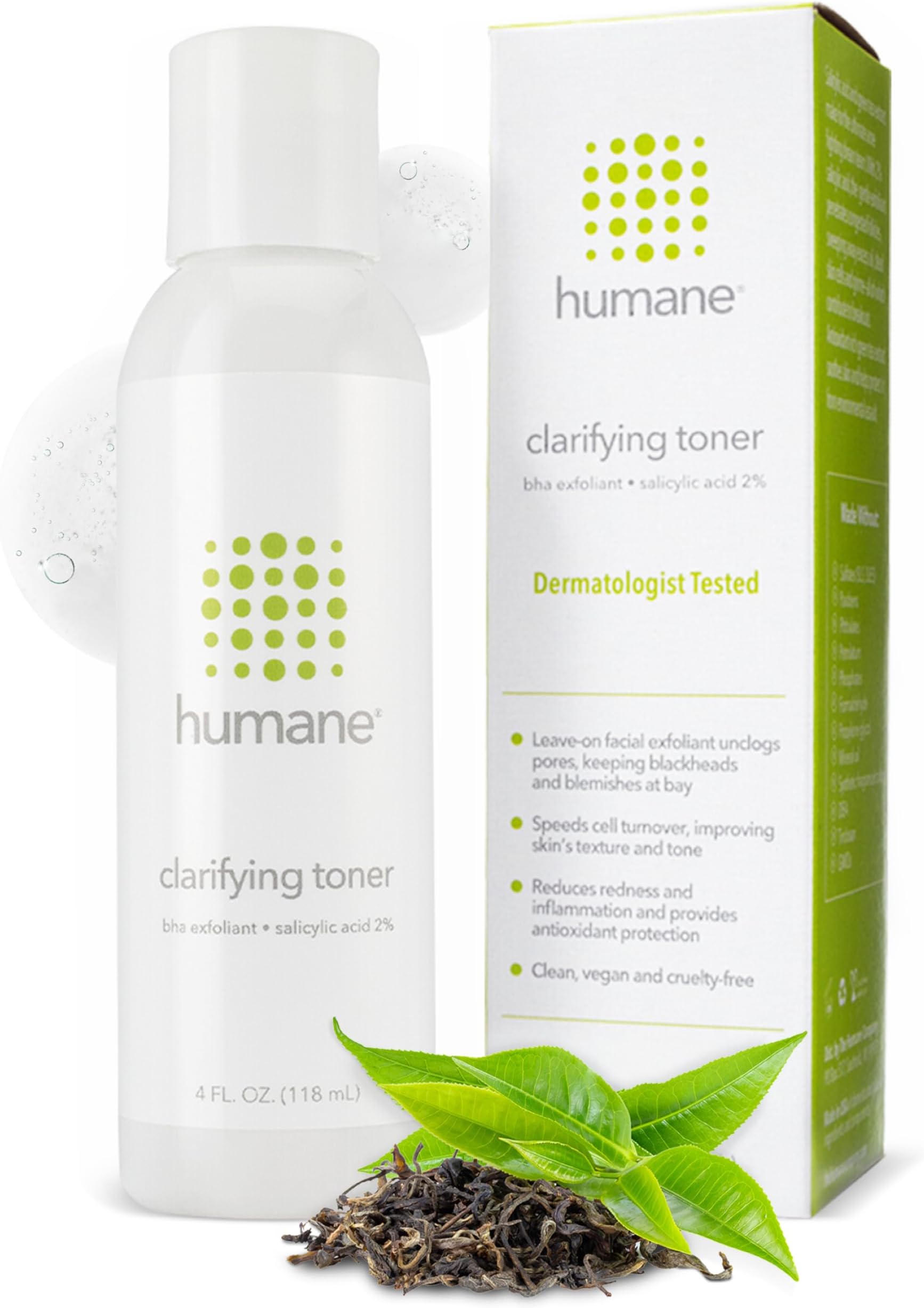 BHA Salicylic Acid 2% Pore Minimizer & Facial Exfoliant Clarifying Toner, 4oz