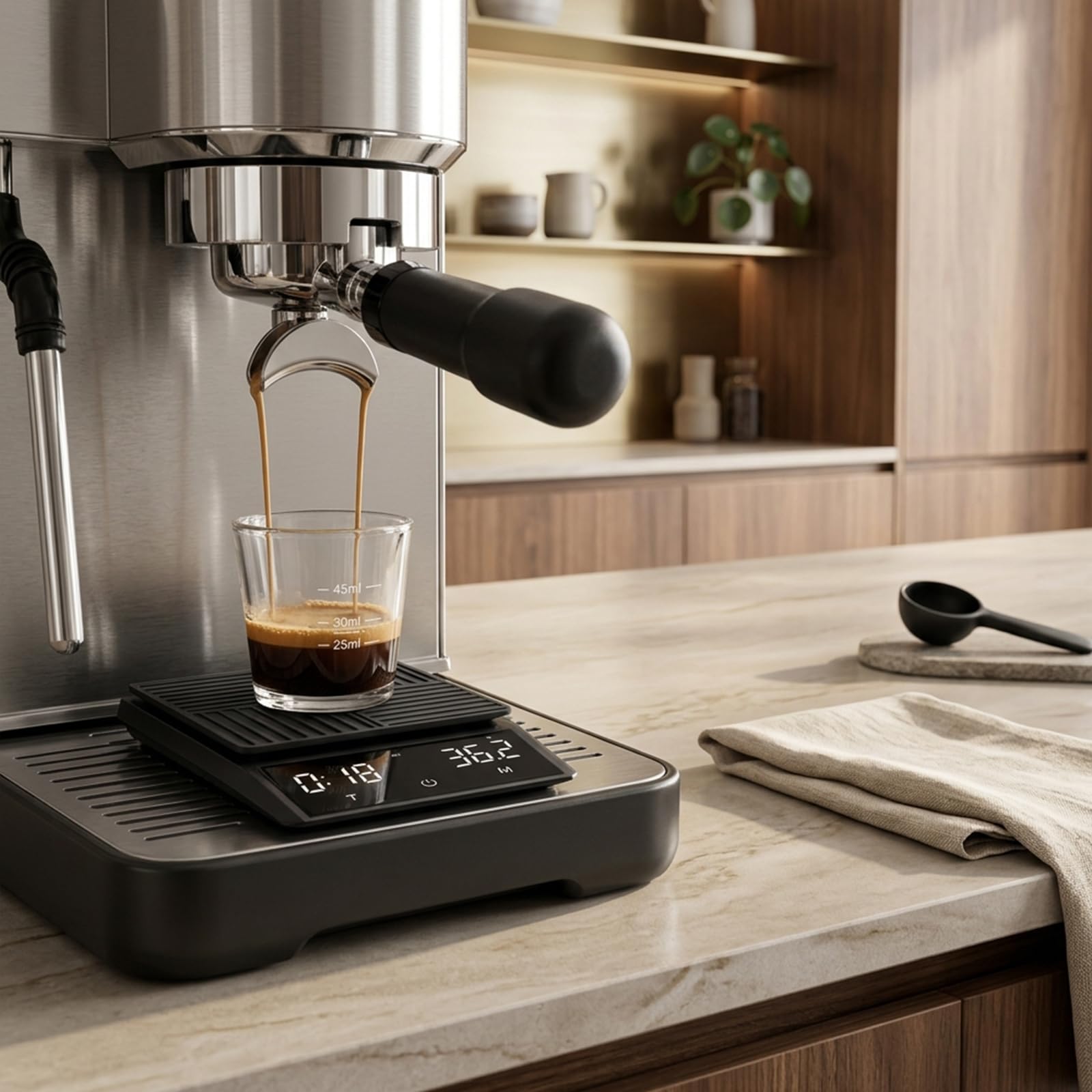 Mini Balance à Café Rechargeable Avec Minuteur 3kg 0,1g Électronique