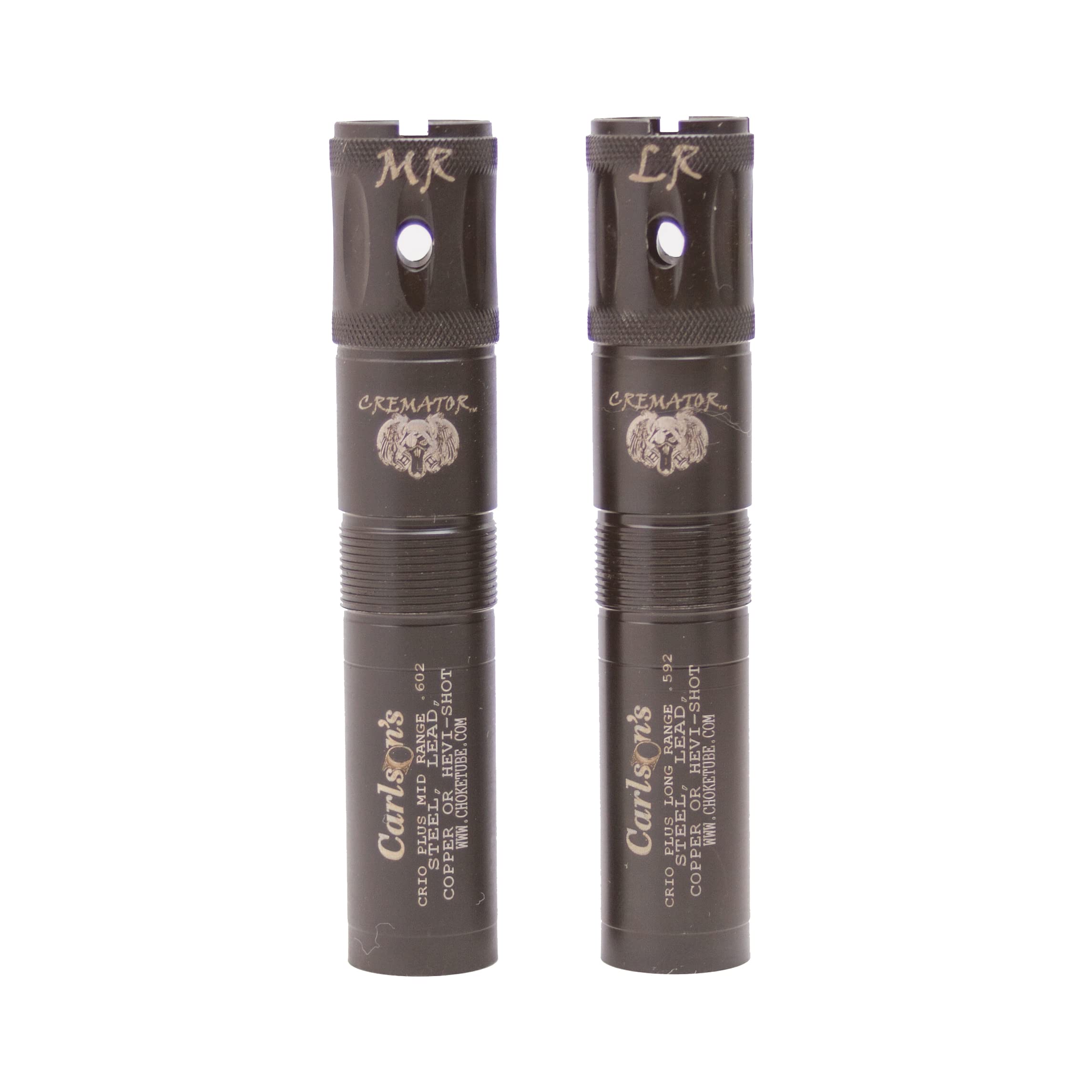Carlsons Choke Tubes 20 Gauge Compatible for Benelli Crio Plus | Blued Steel | Cremator Ported Waterfowl Choke Tube | Made in USA 2 Pack (Mid Range & Long Range