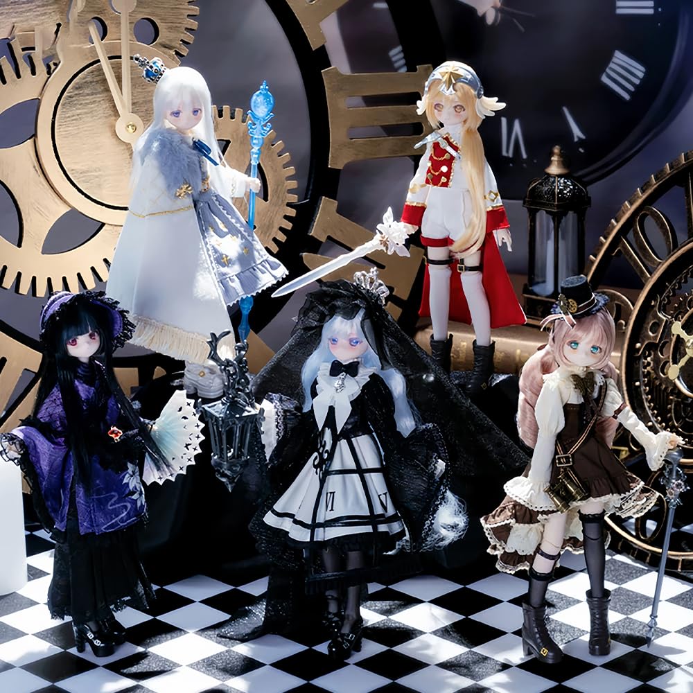 niannyyhouse BJD Blind Box Time Gap und Spieluhr-Serie (4 Stück) | 1/6 Ball Jointed Articulated Mini Doll, Complete Clothes Set, Collectible Dress-Up, Action Figure