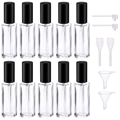 Miniatura 8 de Segbeauty Botellas de perfume de vidrio, paquete de 5 botellas de perfume recargables de 0.3 fl oz (0.3 fl oz), portátil, a prueba de fugas, botella