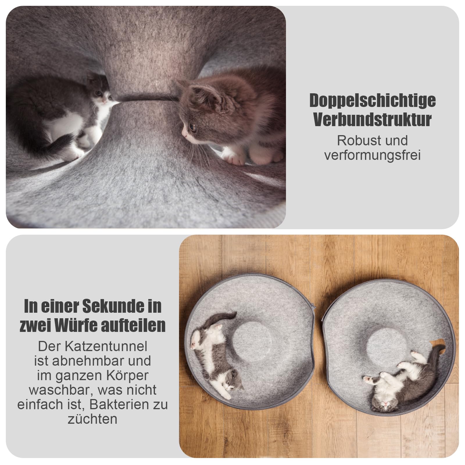 Kattenbed, kattennest, grotten en huizen, donut-kattenbed, 60 cm Kattenbed, kattennest, grotten en huizen, donut-kattenbed, 60 cm