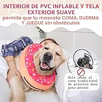 Vista 3 de Supet Collar inflable de cono para perro alternativo después de la cirugía, collar de dona para recuperación de cuello de perro, cono suave