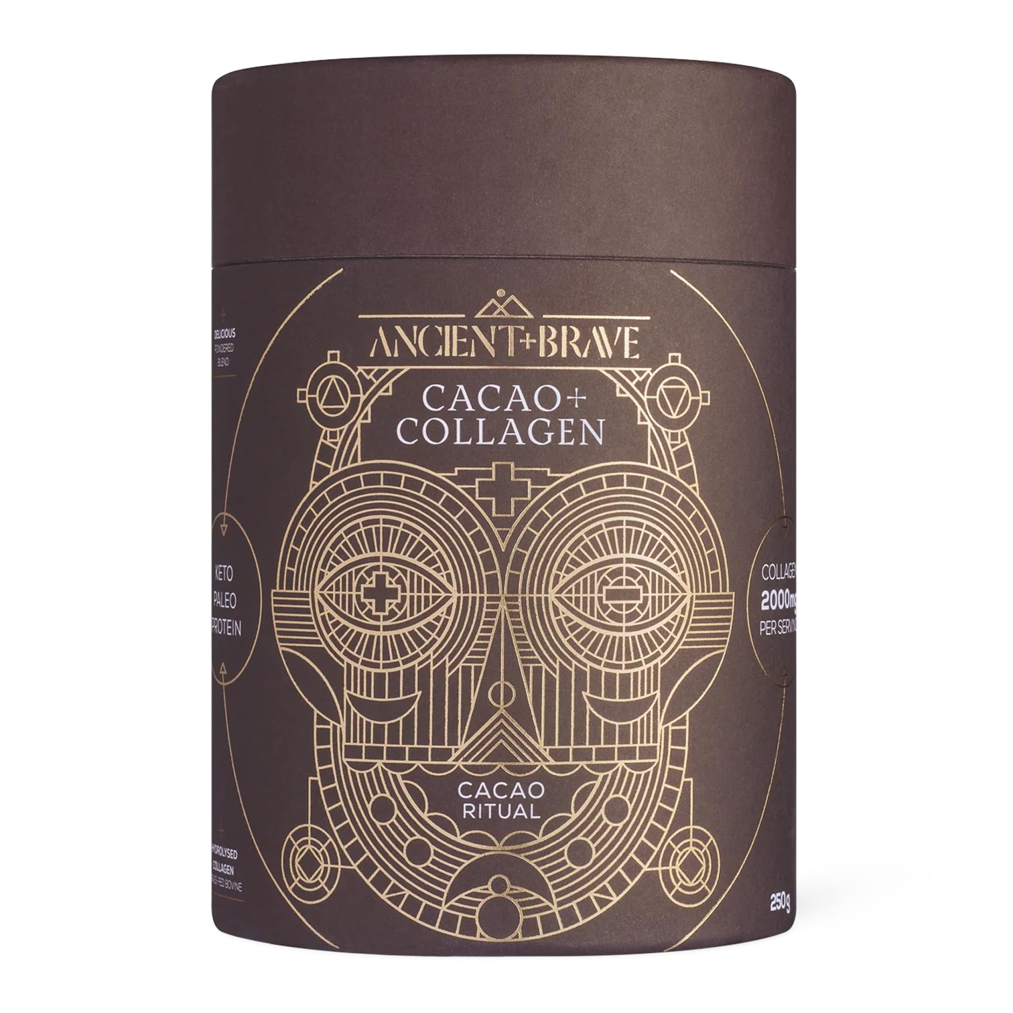 Ancient + Brave Cacao Collagen Powder 250g | 25 Servings | Cacao Powder