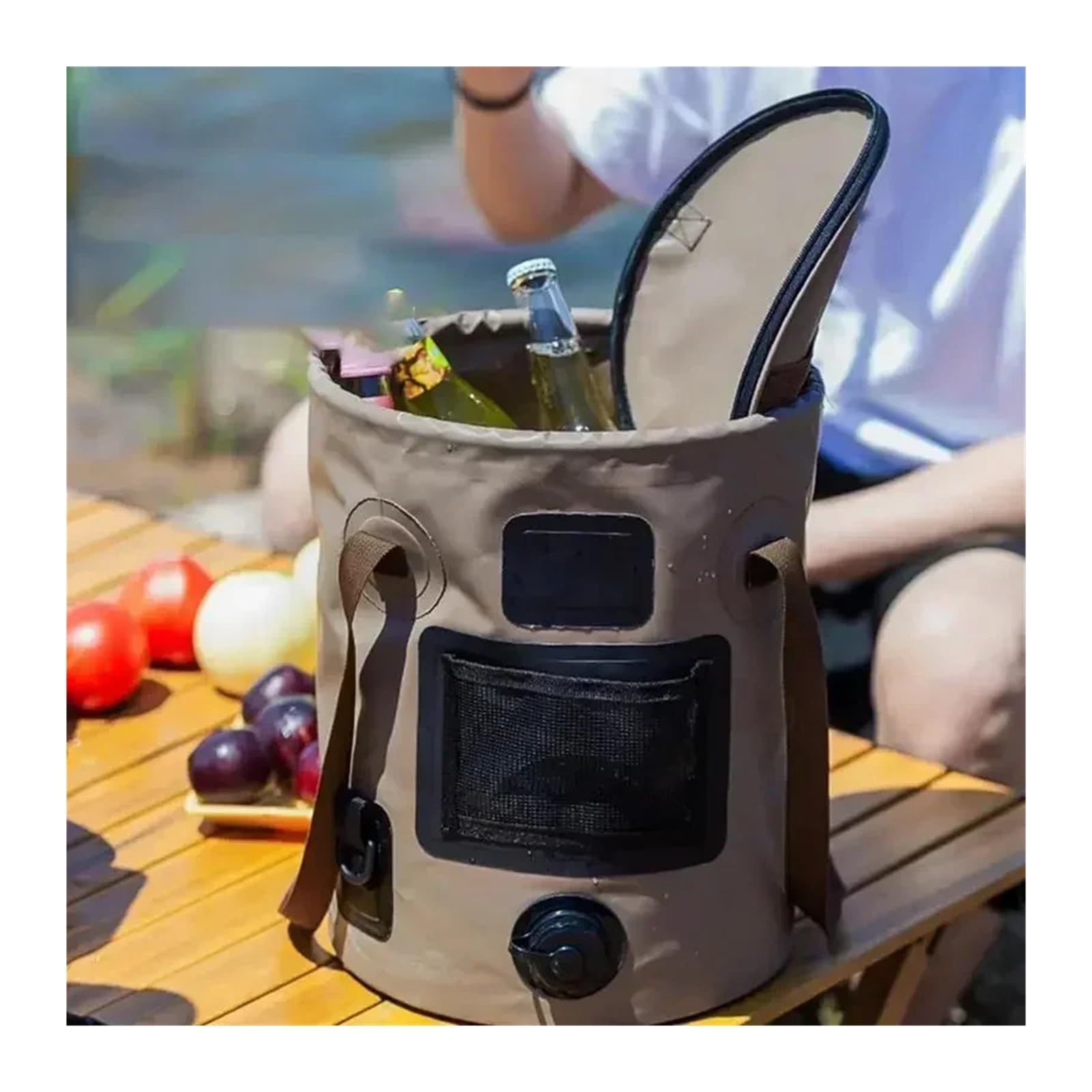 25L Portatile Pieghevole Secchio Sacchetto di Immagazzinaggio Acqua di Viaggio Esterna Impermeabile Articoli di Pesca